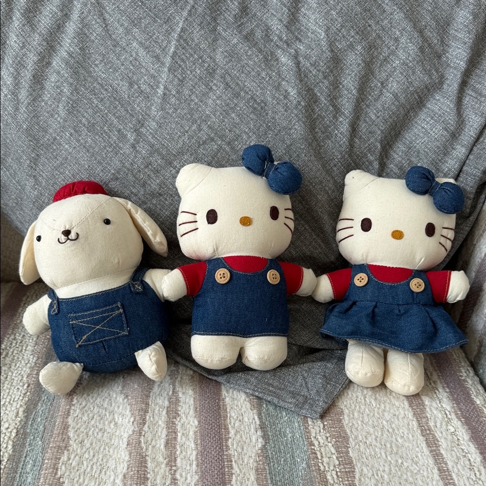 Hello Kitty and Pompompurin Plush Trio
